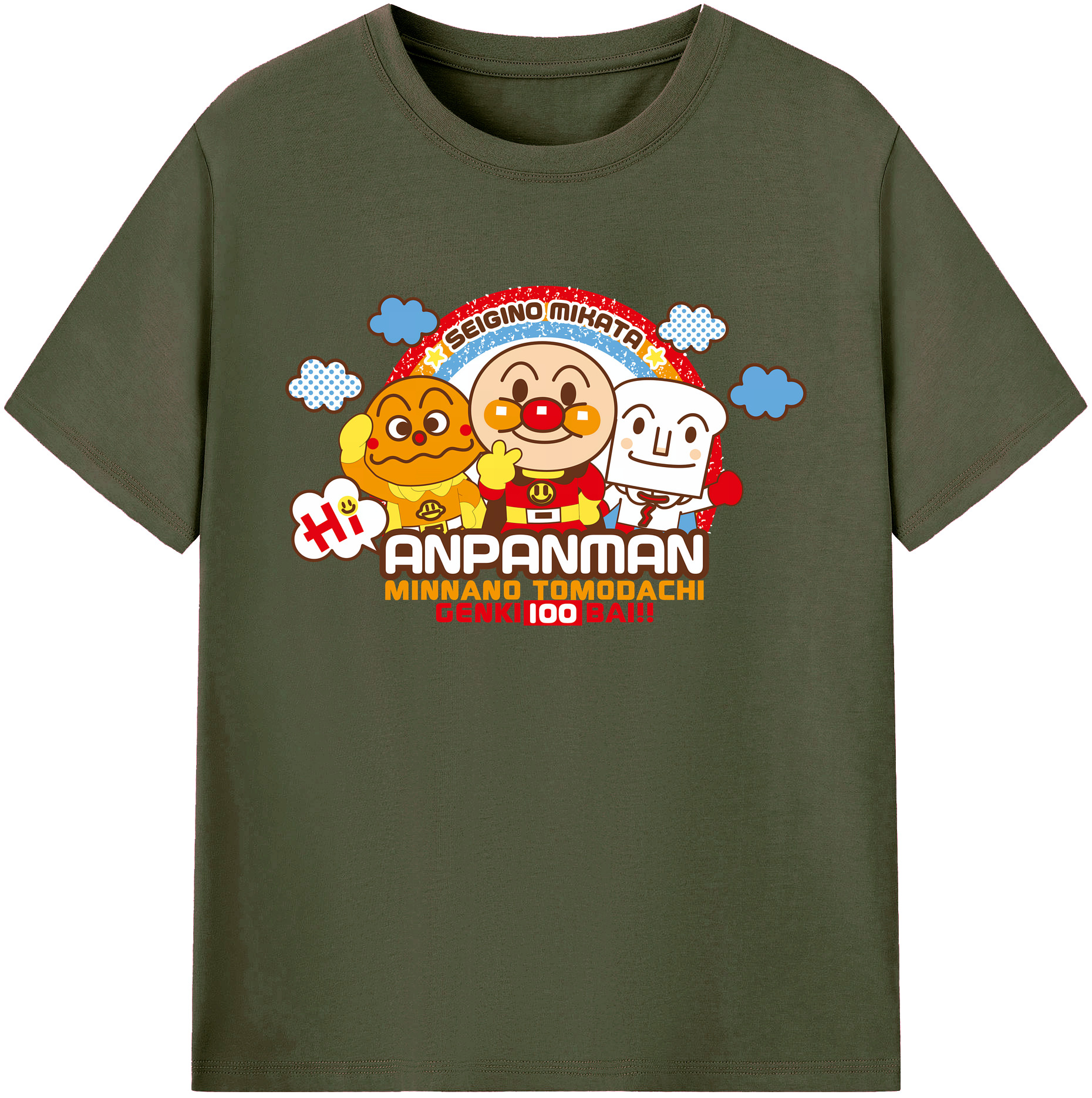 （画像用） アンパンマン Anpanman 綿100％ メンズ半袖Tシャツ｜肌触りやわらか＆通気性